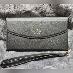 KATE SPADE BLACK PHONE CASE WRISLET